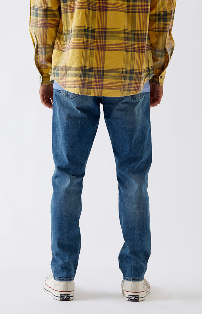Dark Ripped Slim Taper Jeans