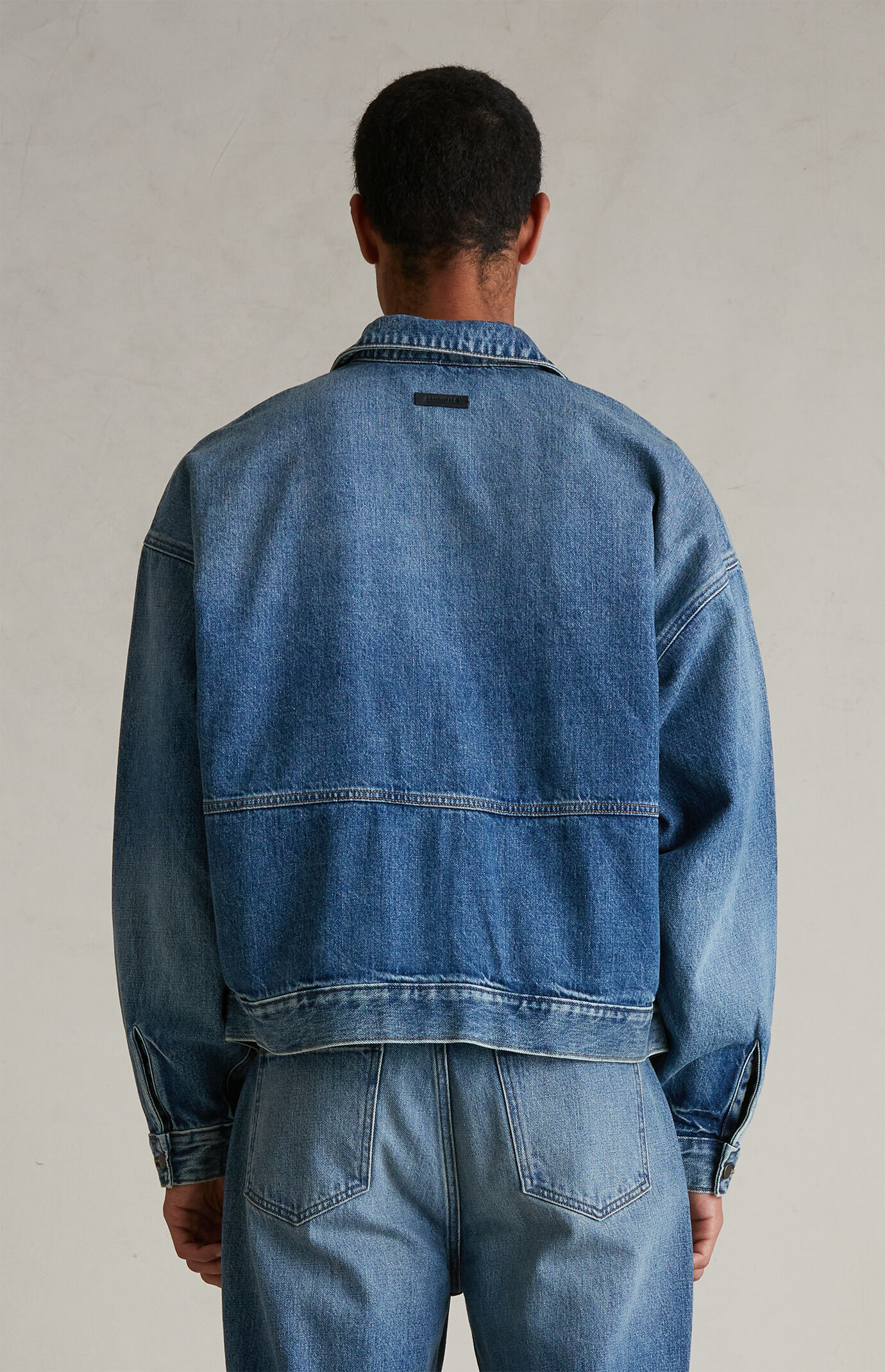 Fear of God ESSENTIALS Classic Blue Denim Trucker Jacket