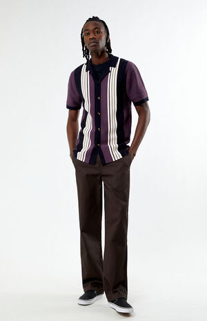 Purple Jacquard Button Down Shirt image number 3