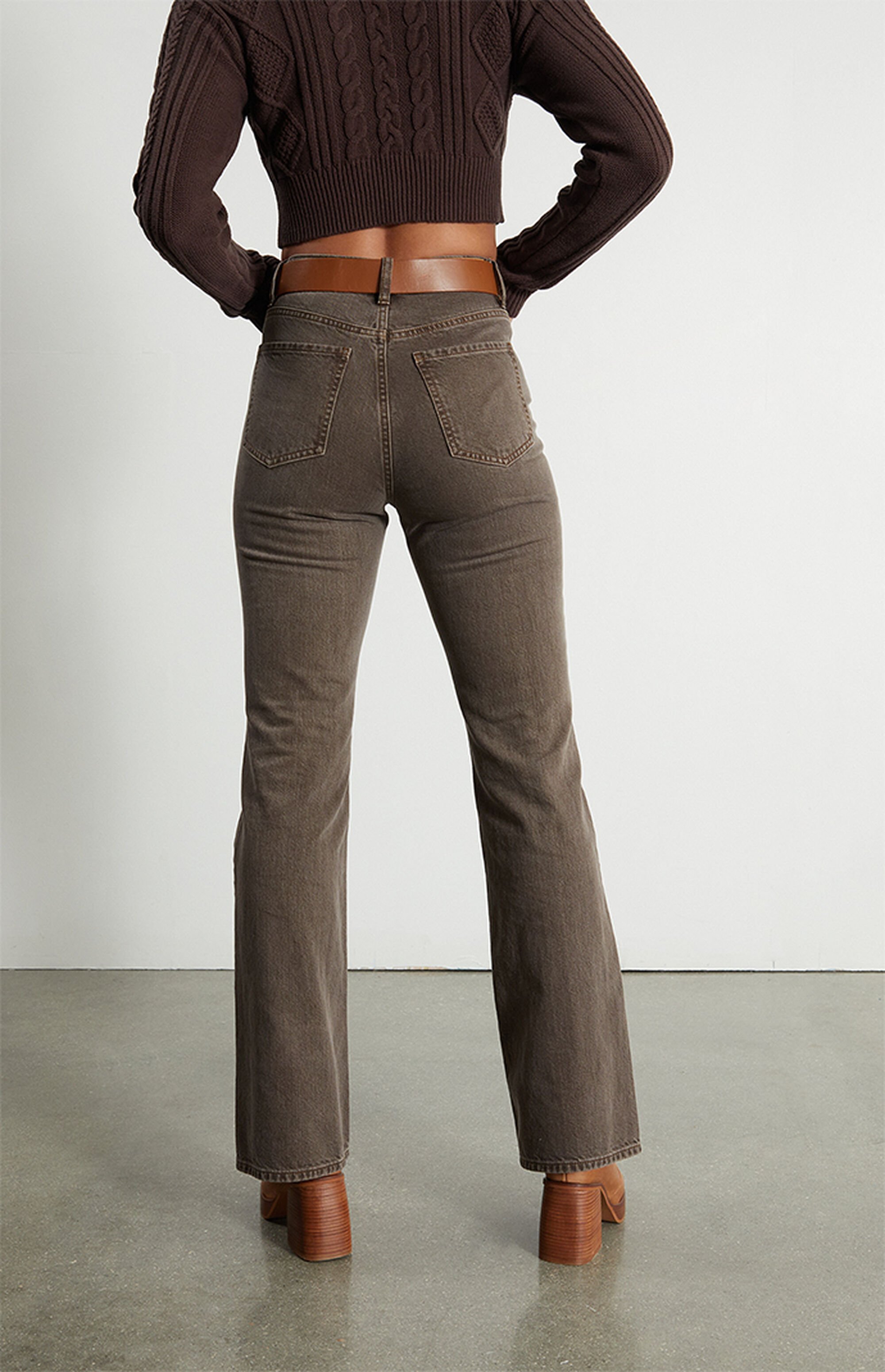 PacSun Brown High Waisted Bootcut Jeans PacSun