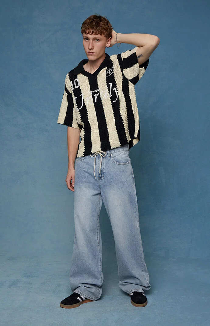 Pacsun Blake Extreme Baggy Jeans Drawstring Light Indigo