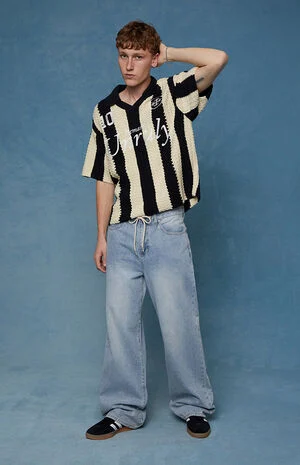 Blake Extreme Baggy Jeans Drawstring Light Indigo image number 1