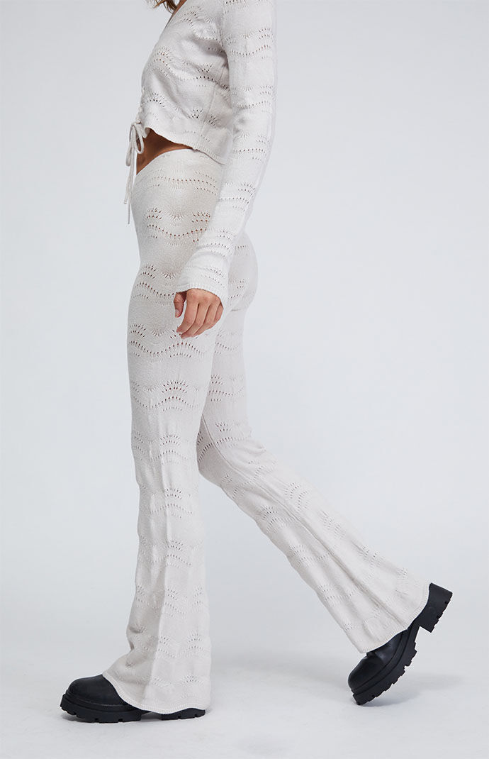 black flare pants with strings