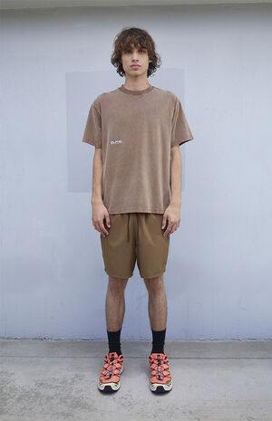 Brown Vintage Wash Comfort Heavyweight T-Shirt image number 2