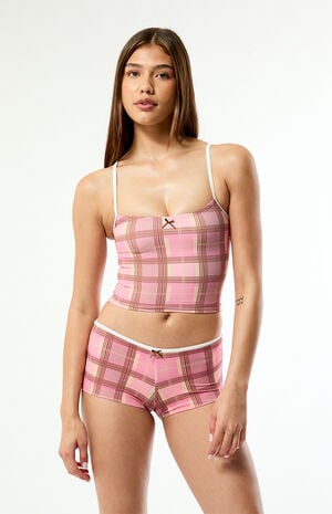 Plaid Bella Swim Shorts image number 2
