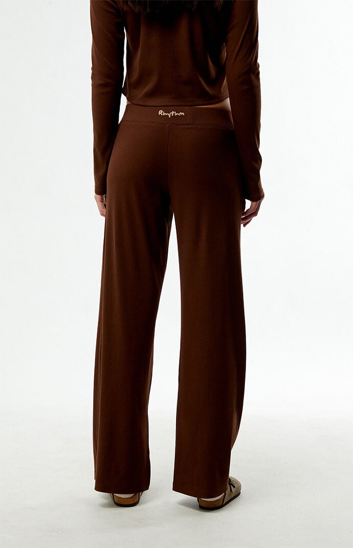 Rhythm Jessie Ribbed Wide Leg Sweatpants
