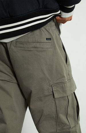 Gray Cotton Baggy Cargo Pants image number 5