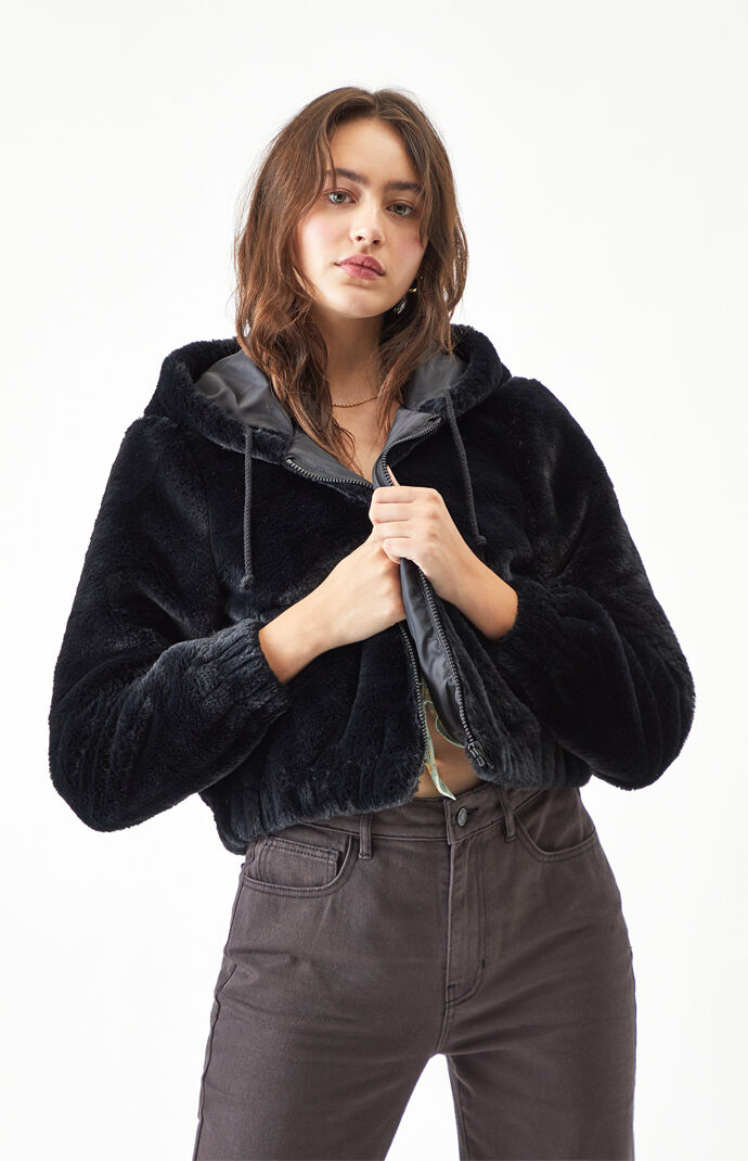 Faux Fur Hooded Jacket