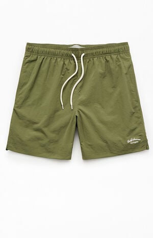 Green Collegiate 6.5" Swim Trunks image number 1