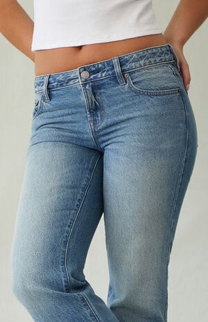 Jade Low Rise Bootcut Jeans Light Blue Tint image number 4