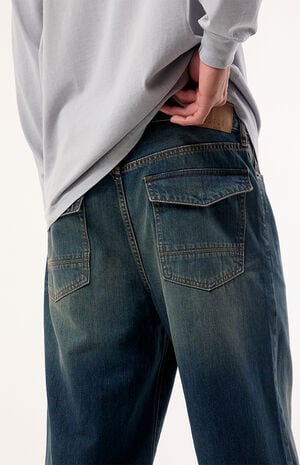 Blake Extreme Baggy Jeans Flap Pocket Dark Wash image number 5