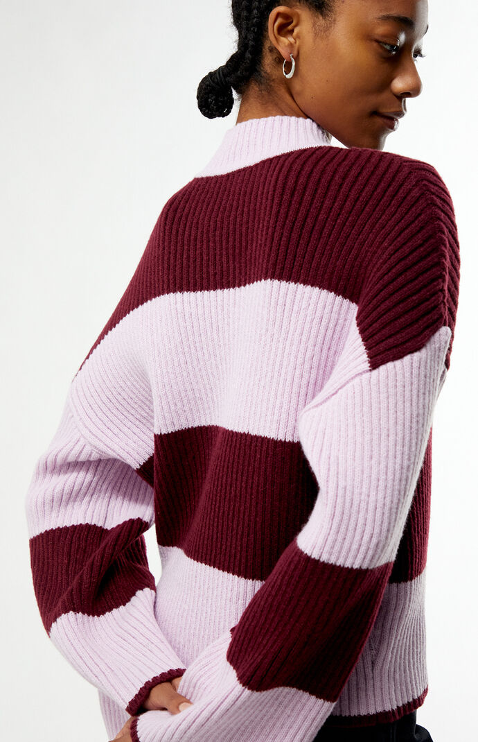 MINKPINK Freja Striped Chunky Knit Sweater