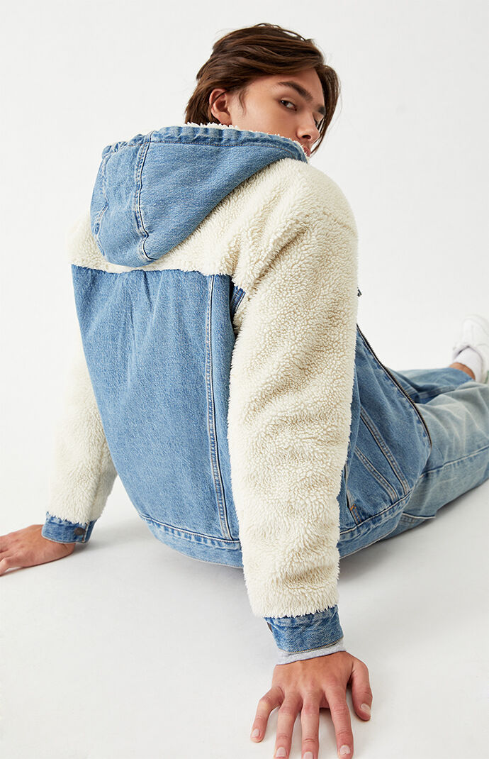Pacsun sherpa hot sale denim jacket