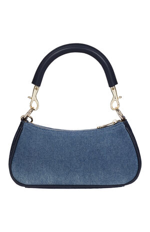 Color Block Denim Shoulder Bag image number 4