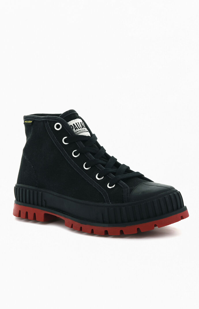 Black & Red Pallashock Mid OG Shoes