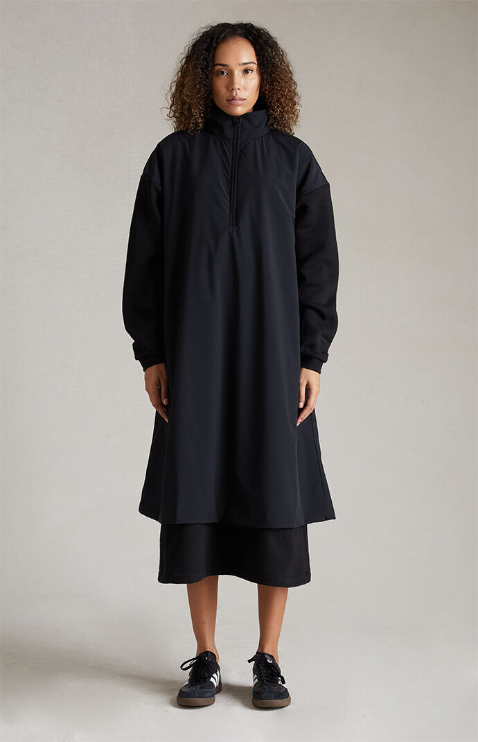 Fear of God Essentials Women's Jet Black Nylon Fleece Mock
