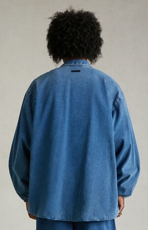 Medium Wash Denim Overshirt Jacket image number 4