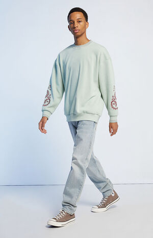 Paisley Embroidered Crew Neck Sweatshirt image number 4