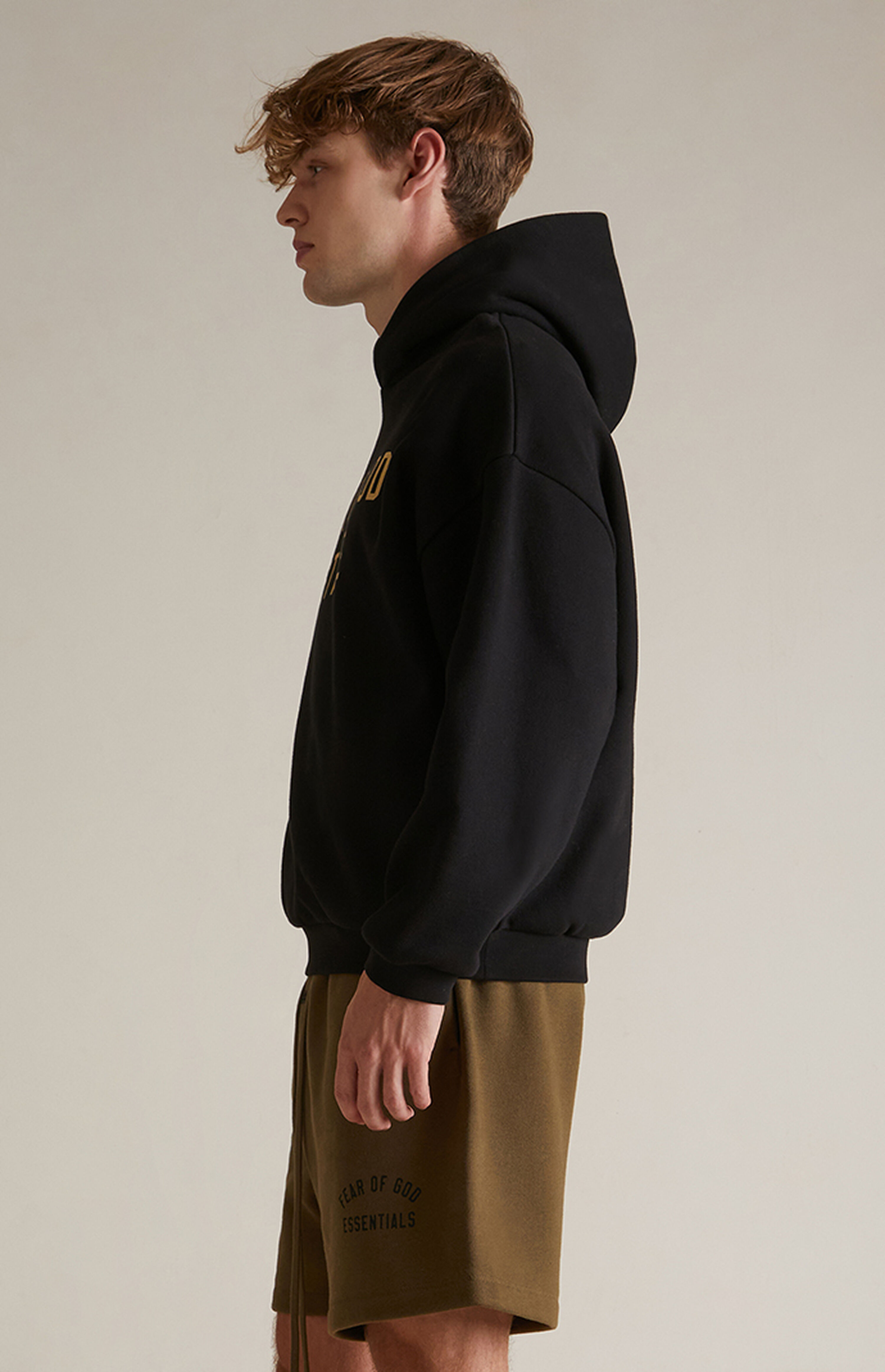 Pacsun Essentials Fear of God ESSENTIALS Black Fleece Hoodie | Pacsun