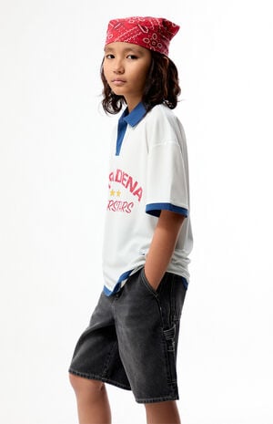 Baggy Denim Shorts Carpenter Faded Black image number 4