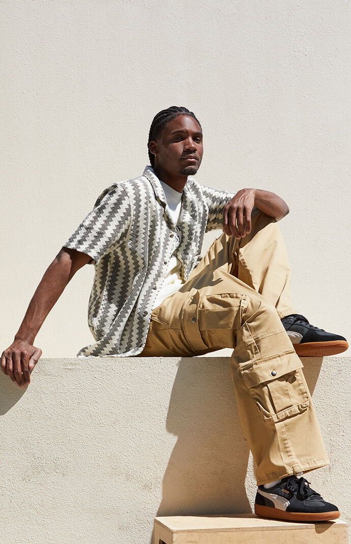 Pacsun Cream Extreme Baggy Cargo Pants | Pacsun