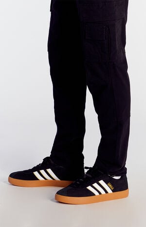 Stretch Black Slim Cargo Pants image number 5