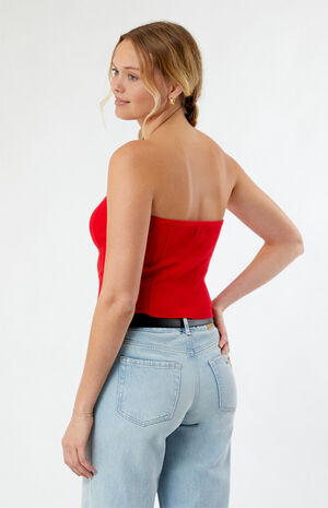 Longline Sweater Tube Top image number 4