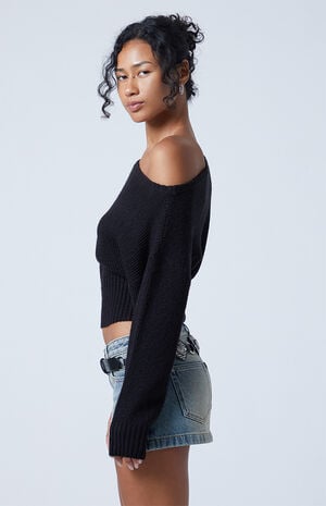 Cosette Ribbed Off-The-Shoulder Sweater image number 4