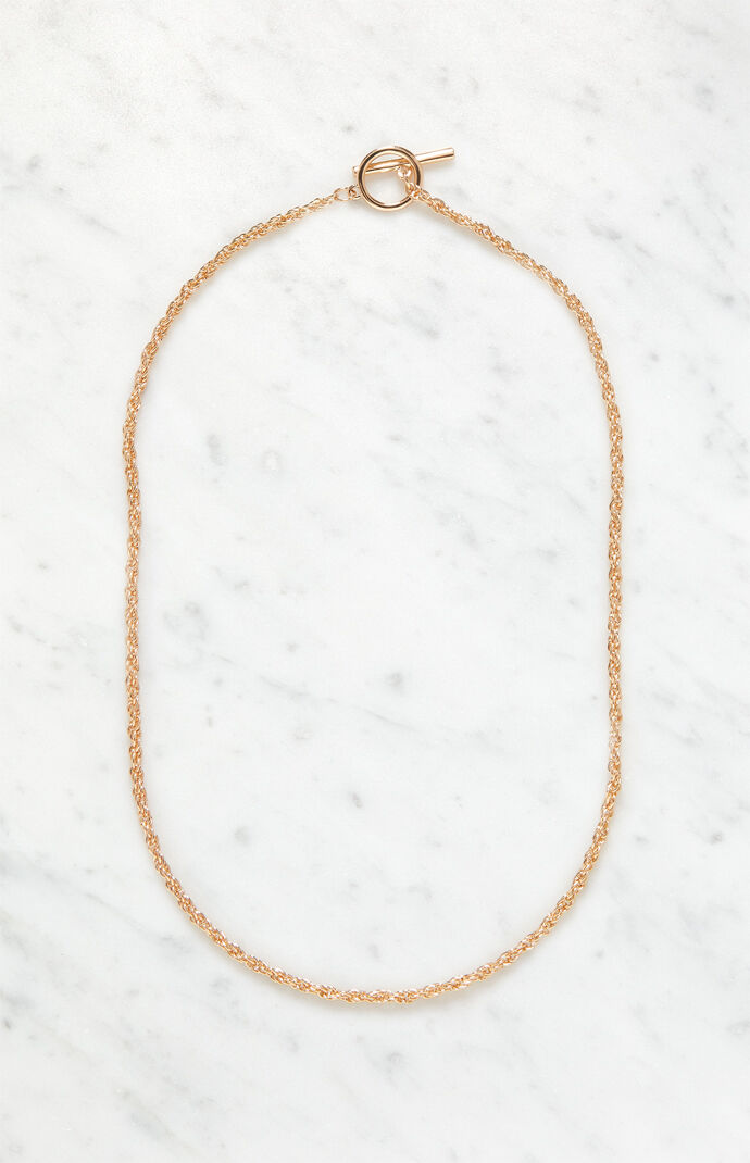 Gold Twist Chain Necklace