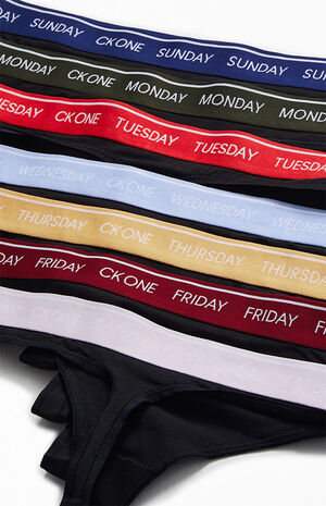 Calvin Klein 7 Pack Days Of The Week Thongs | PacSun