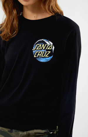 Wave Dot Long Sleeve Boyfriend T-Shirt image number 4