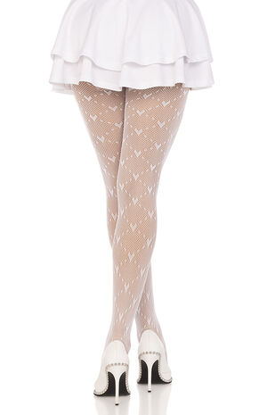 Valentina Heart Fishnet Tights image number 2