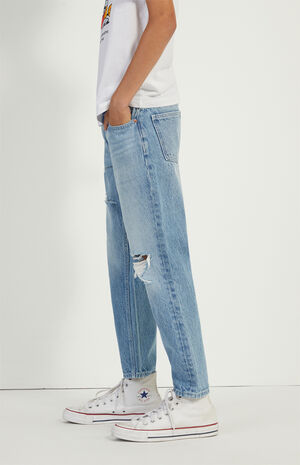 Medium Indigo Ripped '90s Straight Leg Jeans image number 3