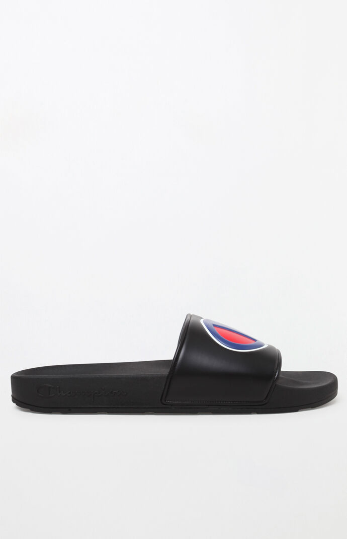 IPO Black Slide Sandals