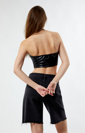 Faux Leather Star Halter Vest image number 3