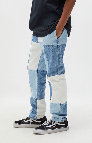 Patchwork Straight Leg Jeans image number 2