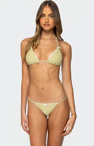 Anna Textured Triangle Bikini Top image number 1
