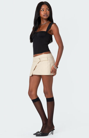Belted Mini Wrap Skirt image number 3
