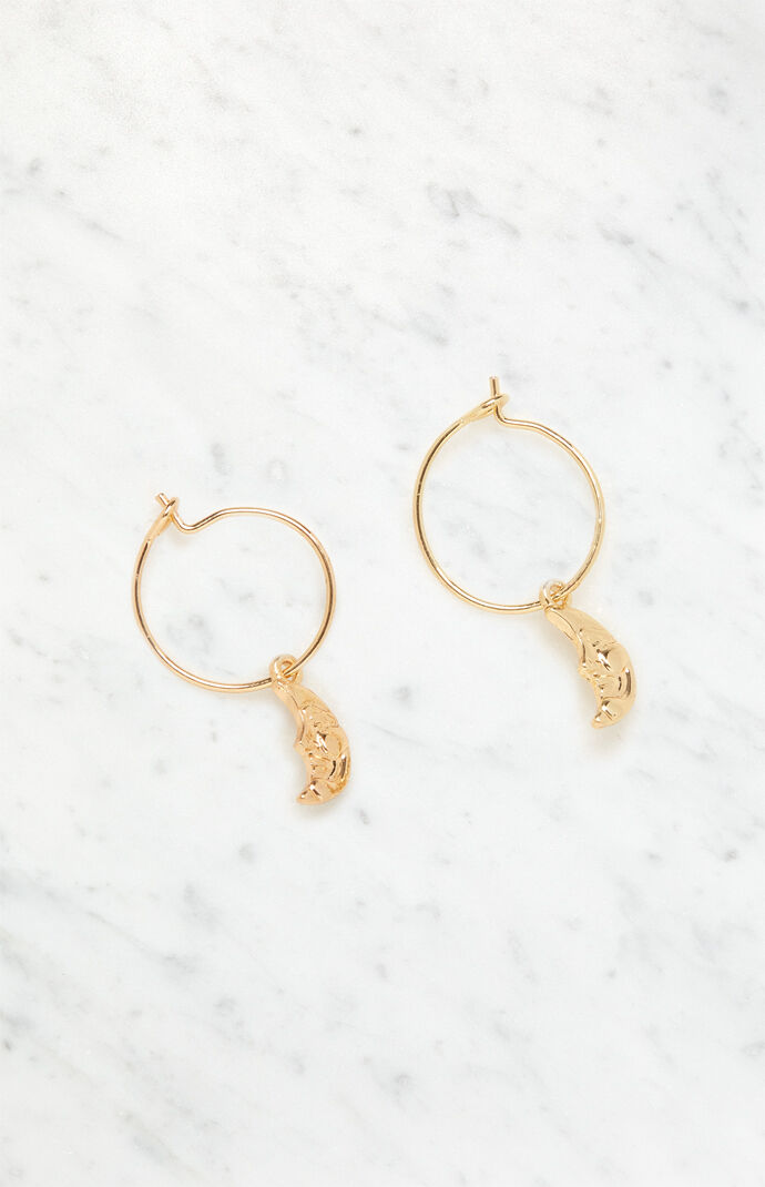 Mini Moon Hoop Earrings