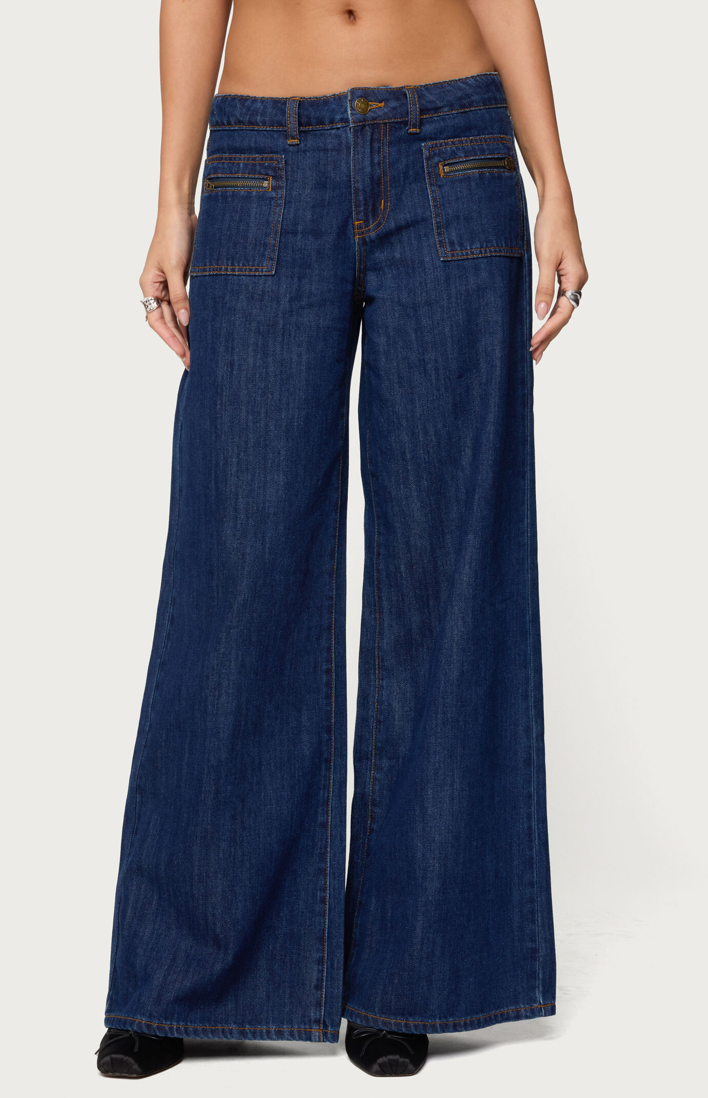 Edikted Jimena Low Rise Wide Leg Jeans