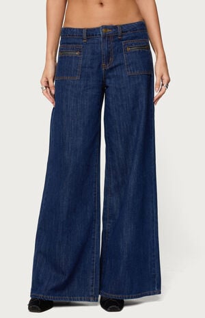 Jimena Low Rise Wide Leg Jeans image number 1