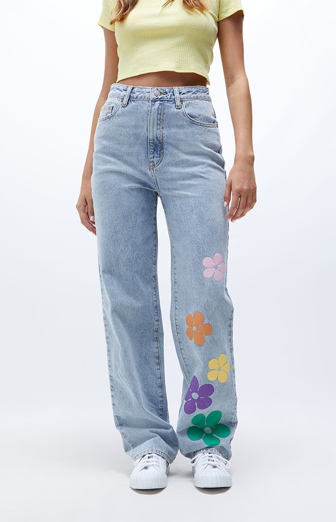 PacSun Light Blue Flower Graphic 