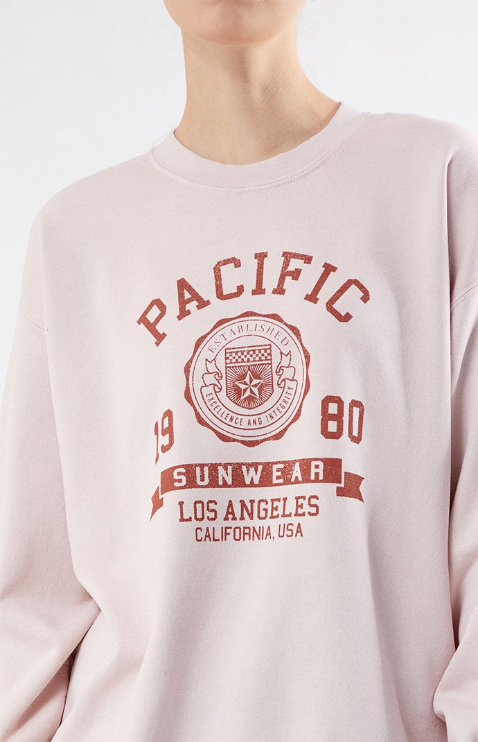 Pacific Sunwear Crest Crew Neck Sweatshirt