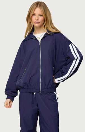 Kieran Stripey Nylon Track Jacket image number 1