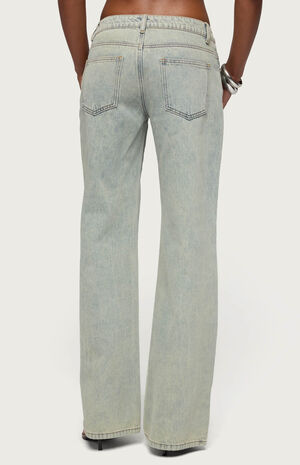 Tall Magda Acid Wash Low Rise Baggy Jeans image number 3