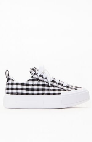 Kids Chuck Taylor Gingham All Star Lift Platform Low Top Shoes