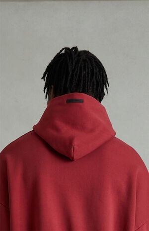 Crimson Cropped Relaxed Hoodie image number 5