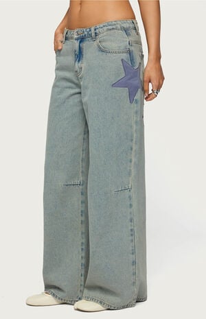 Trish Stars Low Rise Baggy Jeans image number 2