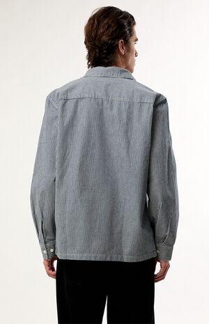 Striped Long Sleeve Worker Shirt image number 4