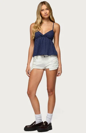 Devin Low Rise Micro Denim Shorts image number 4